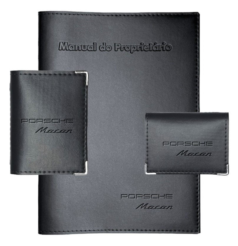 Kit Porsche Macan Porta Manual + Porta Docs + Porta Cartão