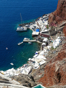 porto de amoudi bay em Santorini