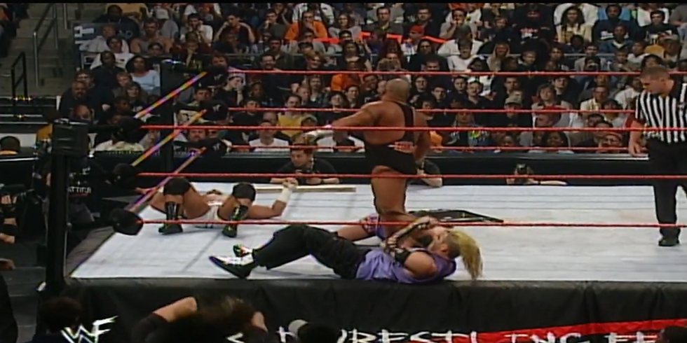 wwf hardcore championship six pack challenge match wwe backlash 2000