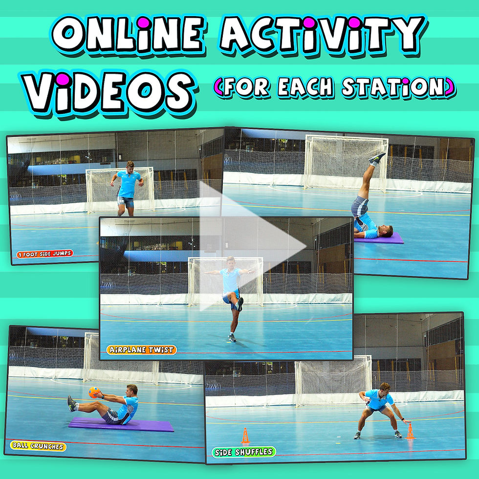 Thumbnail: Fitness Circuit Station cards - Volume 2: 36 more PE activities for grades K-8