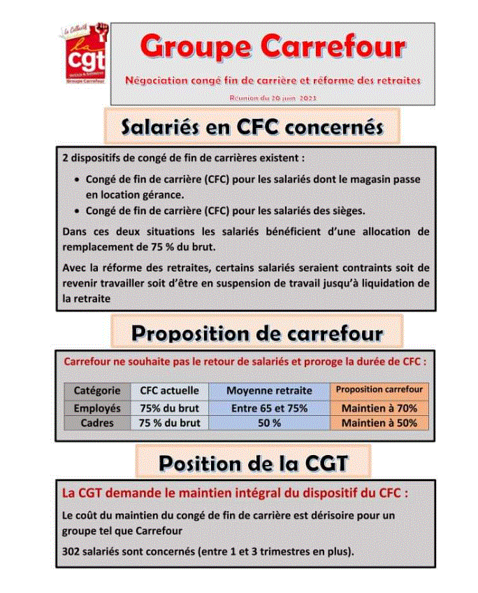 Négociation congé fin de carrière et réforme des retraites