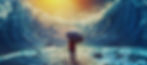 Image of woman with umbrella facing a tidal wave