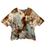 Thumbnail: Tie Dye Color Rusty Blue Medium Boxy Tee Oversized V-neck Rayon top w/front pocket Clearance