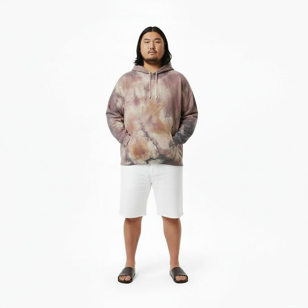 Thumbnail: Tie Dye / Hand dyed Cotton fleece lined Kangaroo Pocket Sweatshirt Hoodie Size 3X