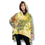 Thumbnail: Oversized Tie Dye High low Poncho Small Medium Color Grunge YellowStyle Hoodie with kangaroo pocket