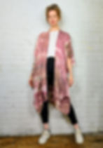 Tie Dye One Size fits most color Vintage Pink sheer lightweight length Kimono cost $40,00