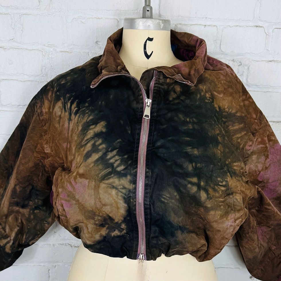 Thumbnail: Rough & Tumble Hand-Dyed Cropped Cotton Jacket – Earthy Artisan Women’s Style