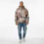 Rough and Tumble Vintage XL unisex hand-dyed fleece hoodie, earthy tie-dye, kangaroo pocket, inclusive sizing.