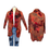 Thumbnail: Tie Dye Flowy Fleece Lined Cardigan Medium $60.00  color Cranberry