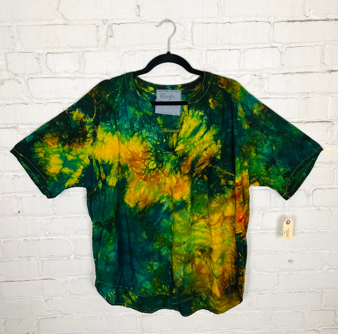 1XLarge Vneck Woven Rayon Shortsleeve Shirt 