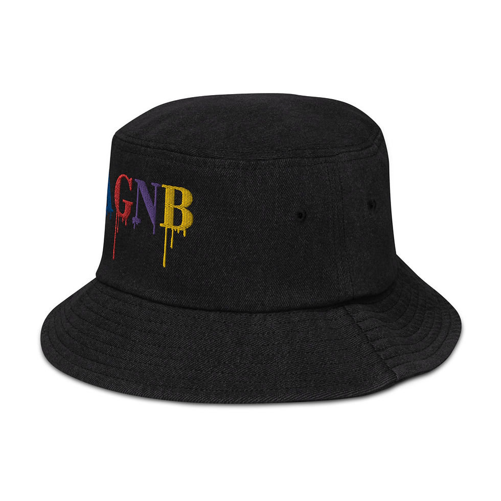 Thumbnail: AGNB DRIP Denim bucket hat