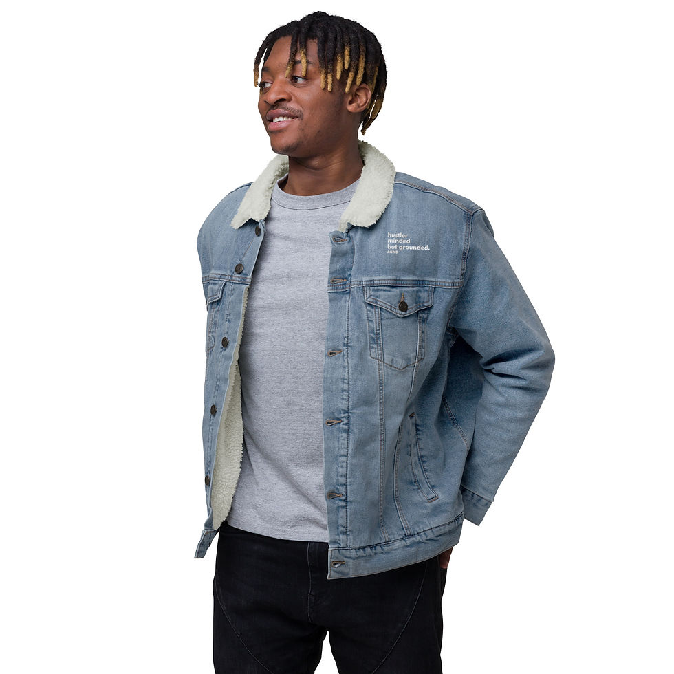 Miniaturbild: AGNB hustler Unisex denim sherpa jacket