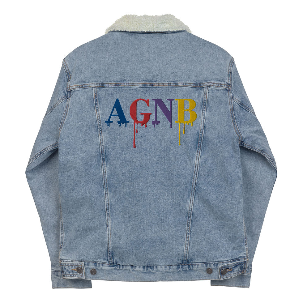 縮圖：AGNB (DRIP) Unisex denim sherpa jacket