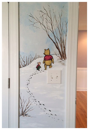 winnie the pooh mural