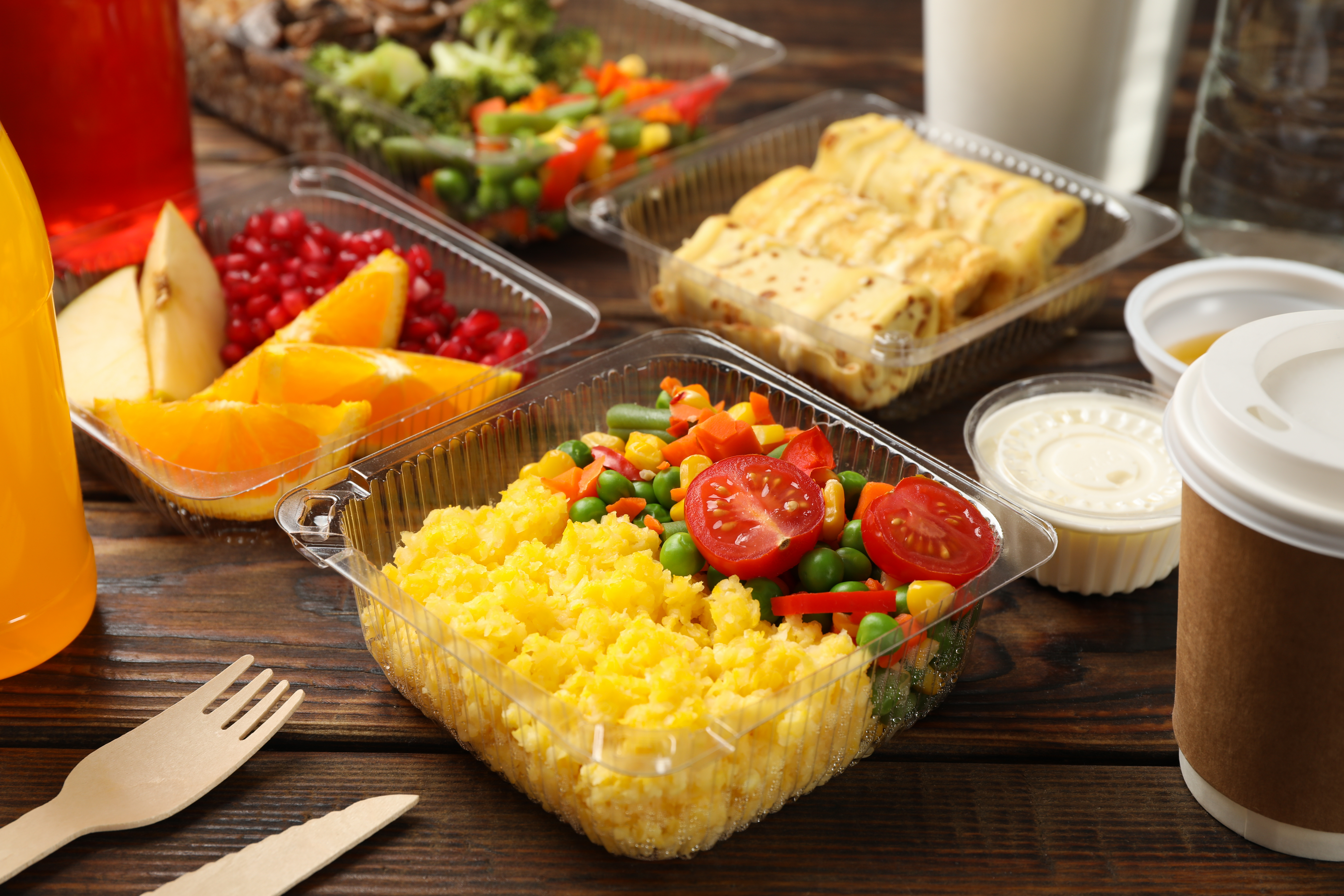 Arranged Food and Objects
