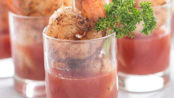 Bloody Mary Shrimp Shooters