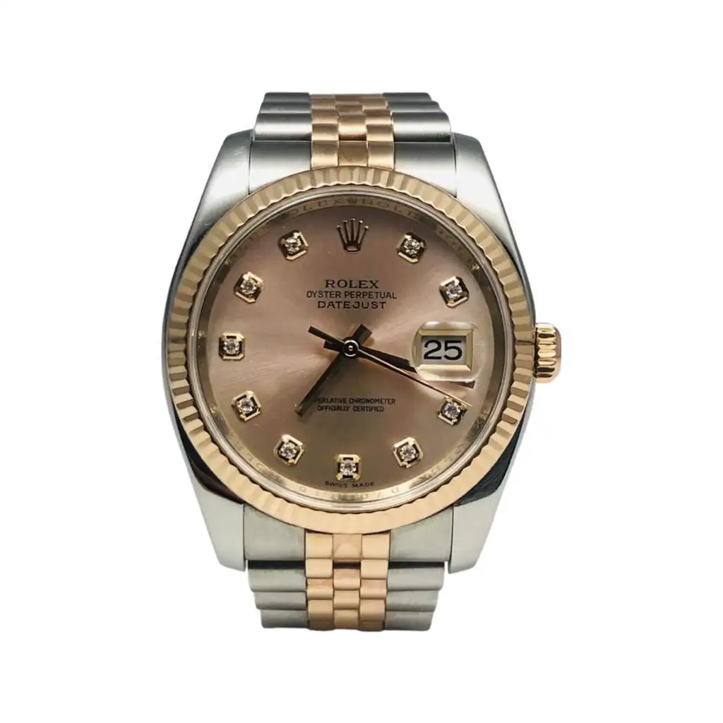 Rolex DateJust Stainless Steel/Rose Gold Diamond Dial Ref. 116231