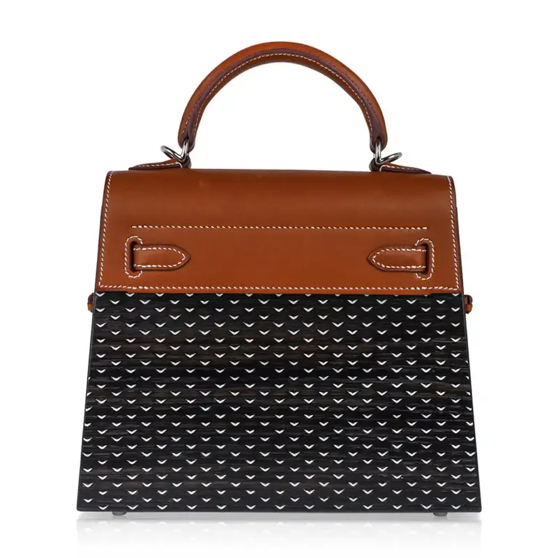 Thumbnail: Hermès Kellywood 22 Barenia Leather and Bog Oak