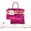 Thumbnail: Rare Hermes Birkin 35 Porosus Lisse Rose Sheherazade