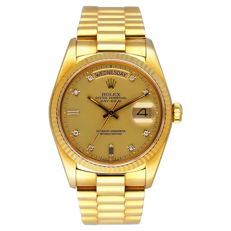 Rolex Day Date 18038 Diamond Dial Mens Watch