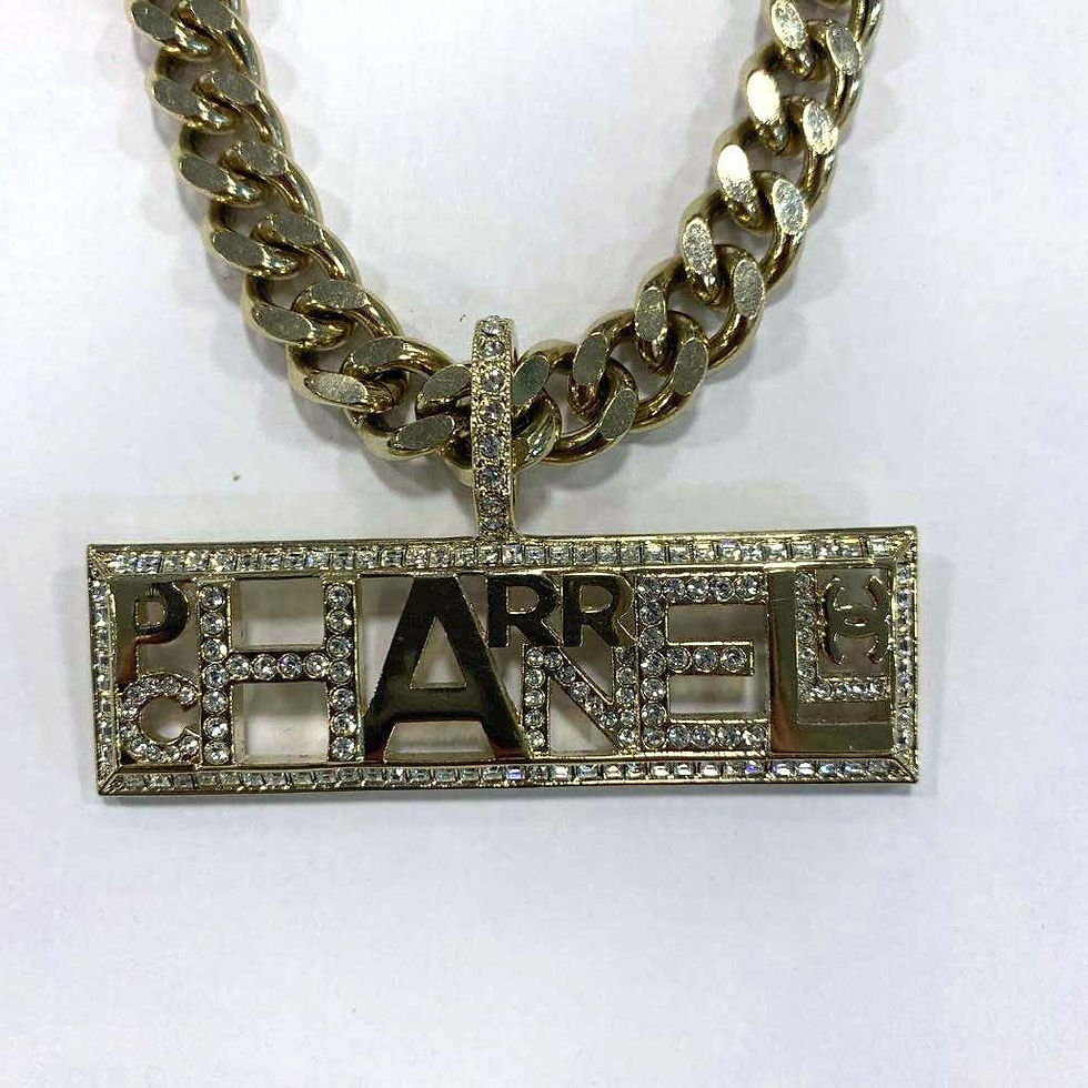 Thumbnail: Chanel Collector Rhinestone And Chain Necklace Designed By Pharrell Williams