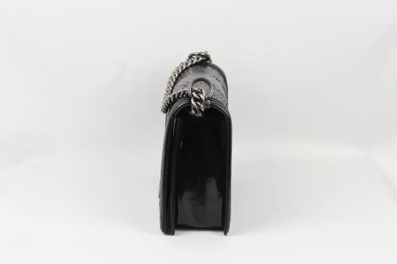 Thumbnail: Chanel 2014 Boy Large Python And Patent Leather Shoulder Bag