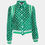Thumbnail: Louis Vuitton Green Monogram Velour Bomber Jacket
