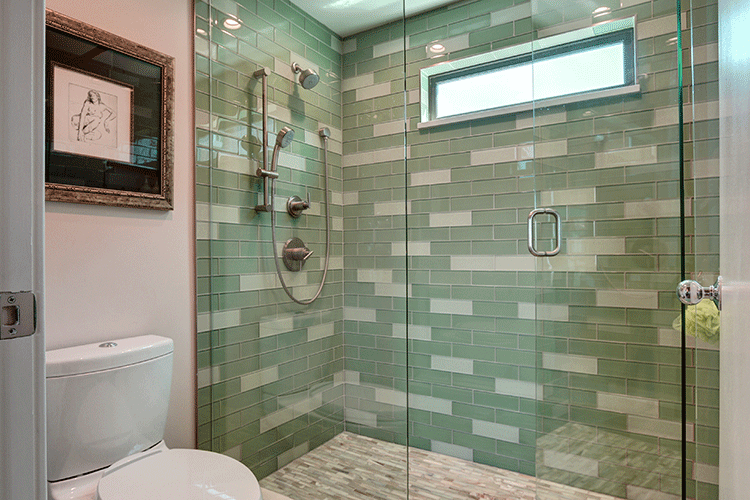 New Hardware and tile upgrade in this master bathroom shower