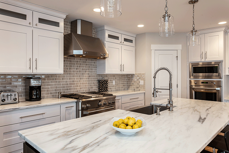 kitchen island with prep sink 