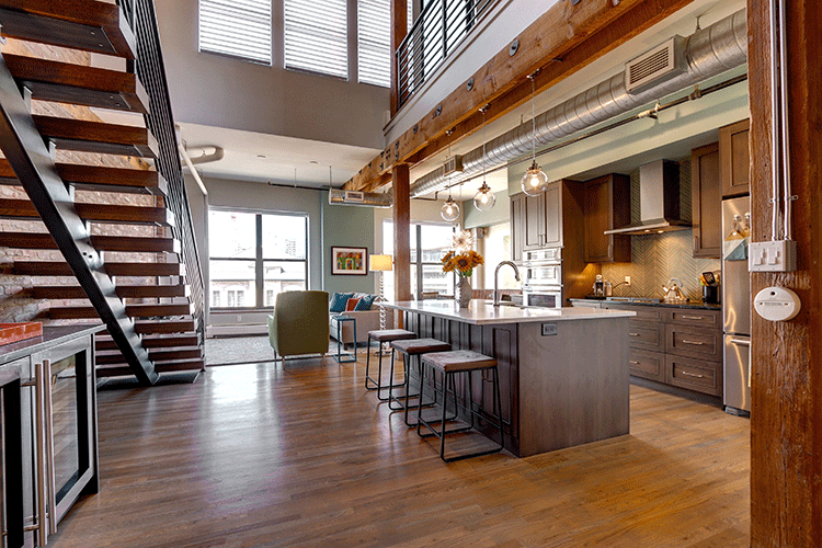 Industrial Kitchen Remodel - Loft in downtown Denver LoDO