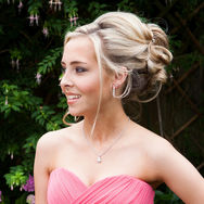 prom hair and makeup
soft curly updo
prom hair