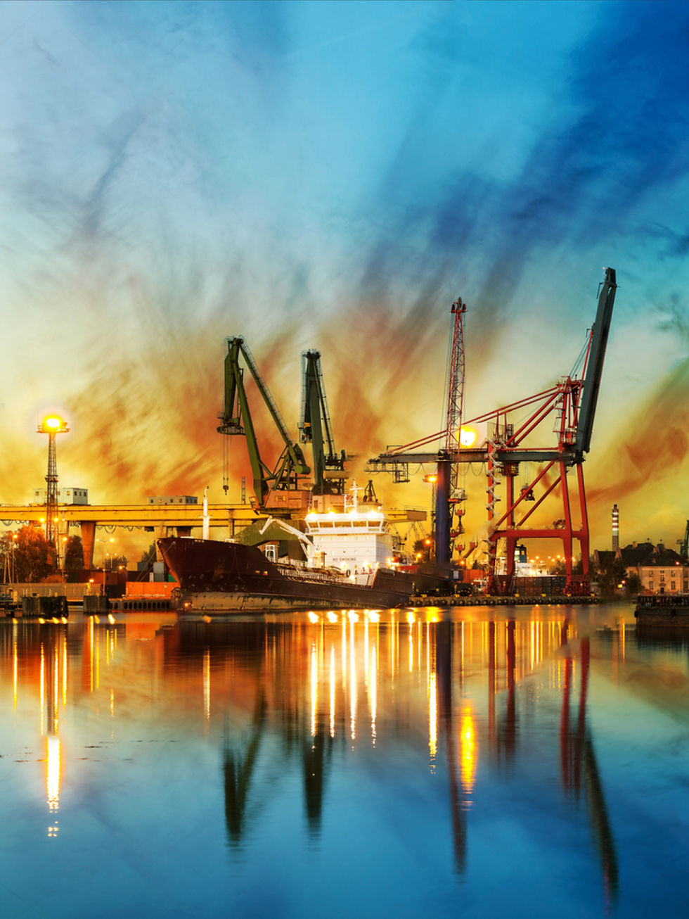 Container in harbour