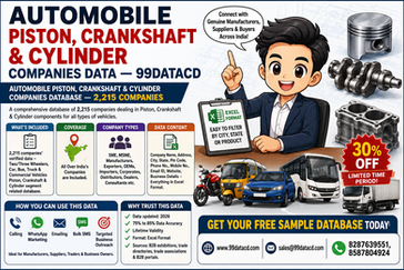 Automobile Piston, Crankshaft and Cylinder Data