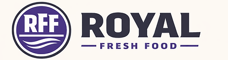 Royal Fresh Food official logo with text and a circular design on white background.