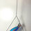 Thumbnail: Stained Glass Wave Triangle Suncatcher, Pink Blue
