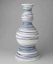 Undulating vase Blue lines.jpg
