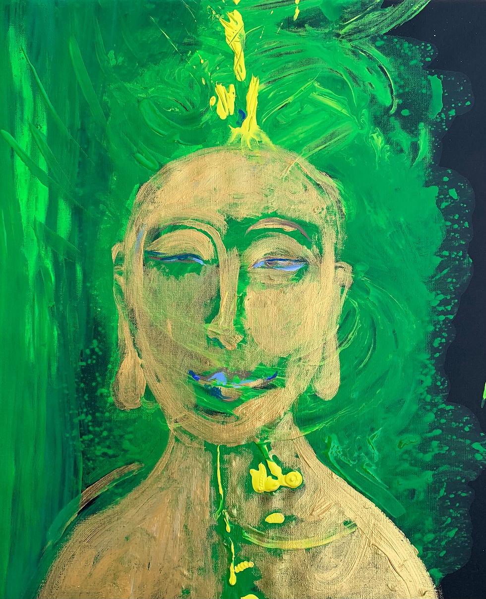 2022绿度母50x64cm
