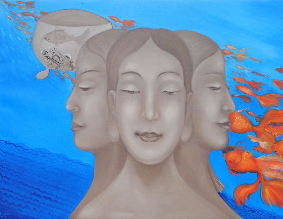 逻辑之外的游戏2011亚麻油画97x30