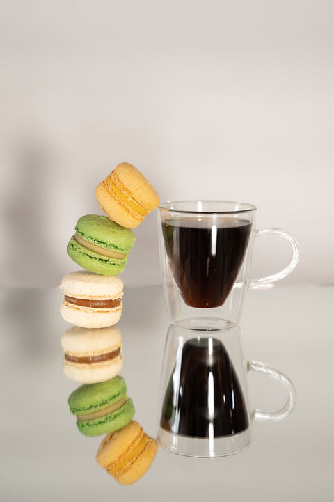 Macarons en koffie van Caffé Dono in Roosendaal - Productfotografie