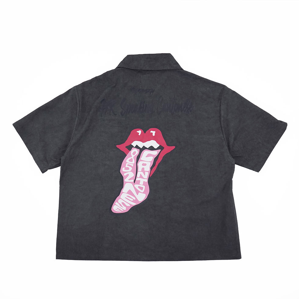 サムネイル： SPEAKING CANTONESE WASHED SHORT SLEEVES HAWAIIAN SHIRT