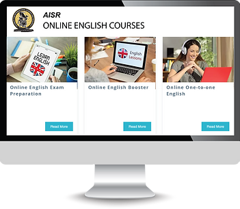 ENGLISH COURSES - LAPTOP VIEW OF WEBSITE.webp