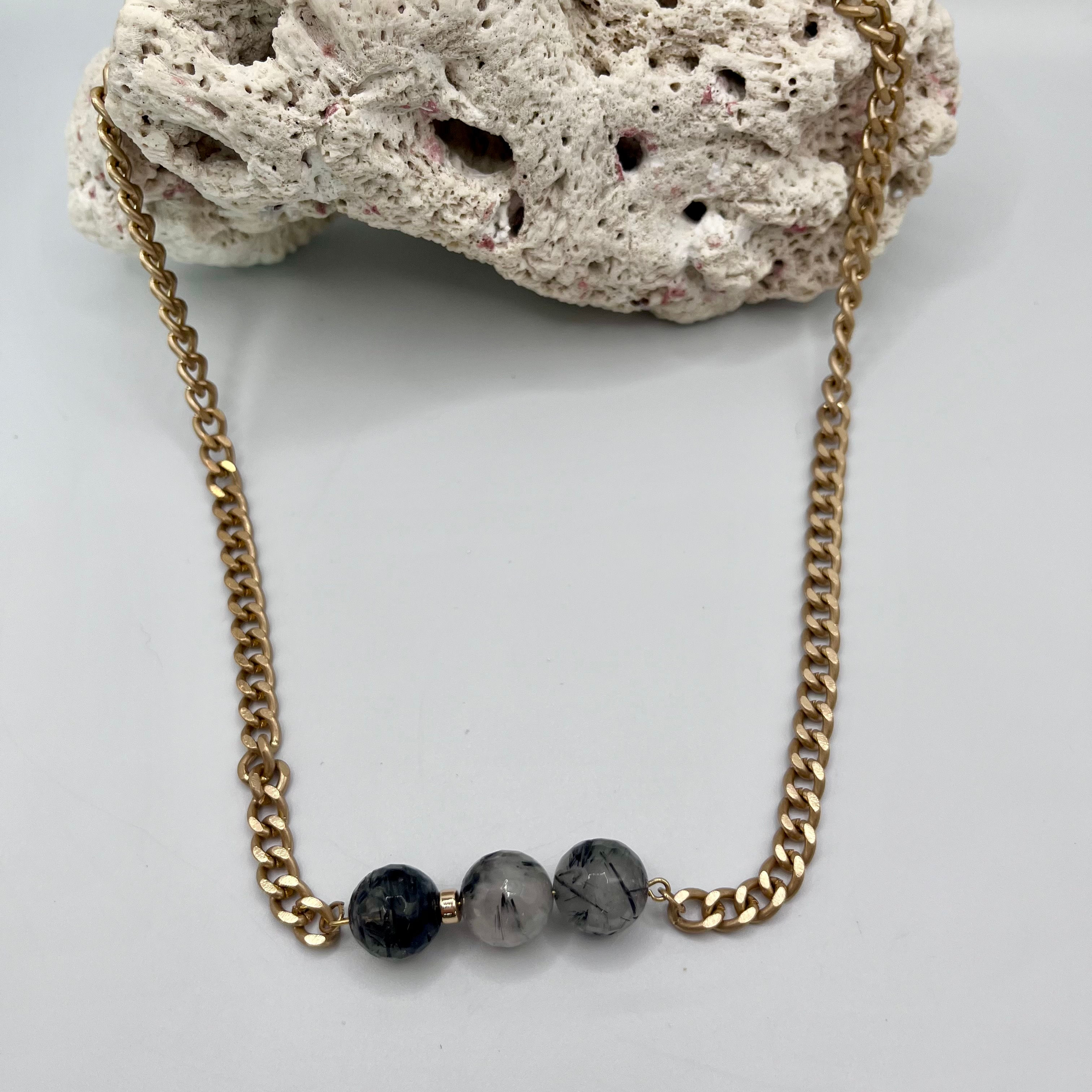 Handmade Rutilated Quartz Necklace for Peace