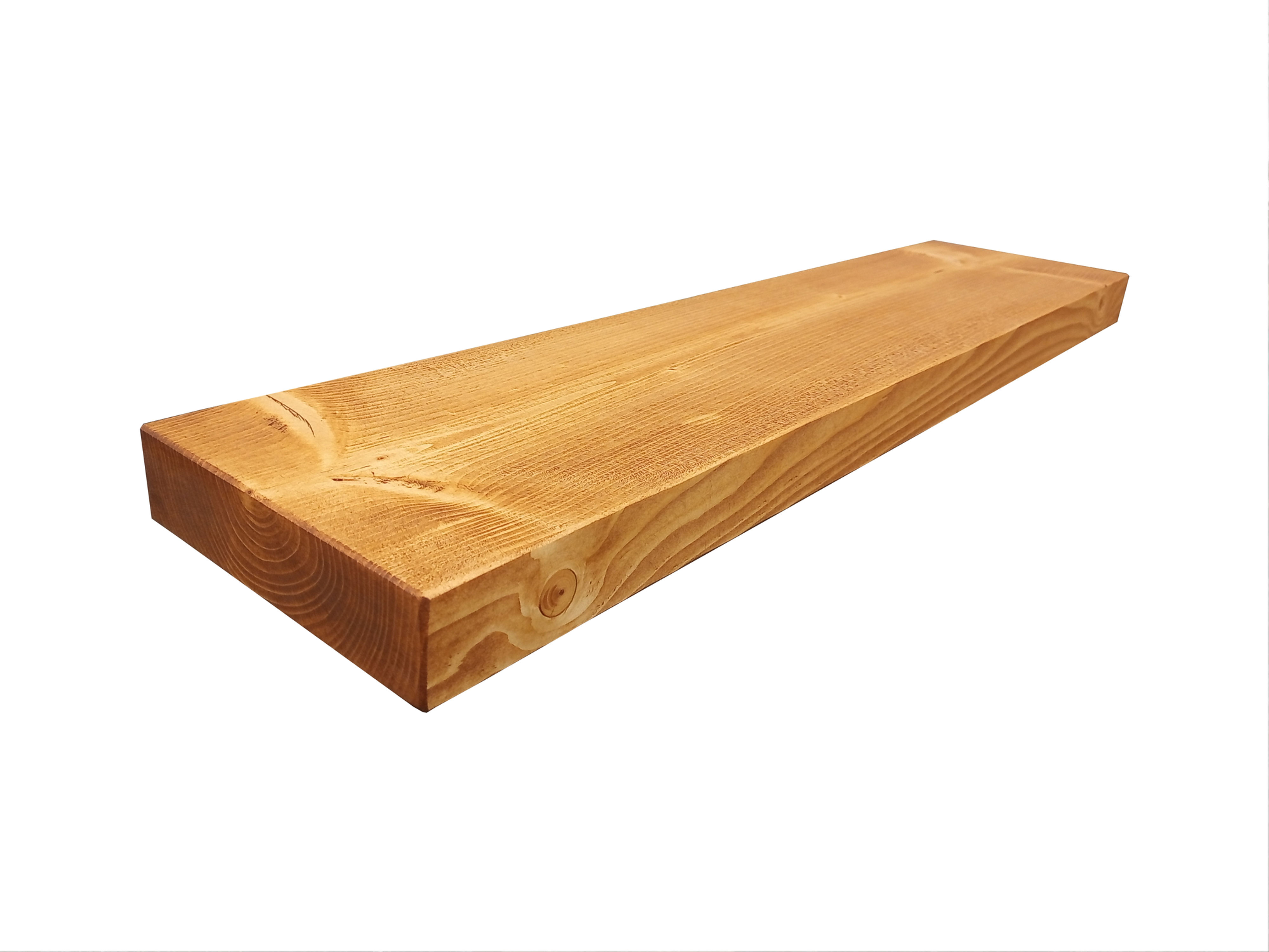 Alcott 2" Waxed Rustic Floating Shelf (Square Edge)