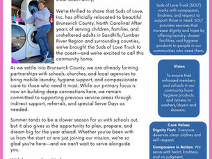 July Newsletter - Suds of Love Expands to Brunswick County with Compassion and Clean Clothes