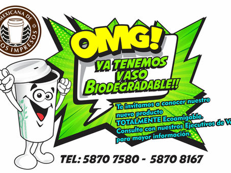 Ya tenemos Vasos Biodegradables!!