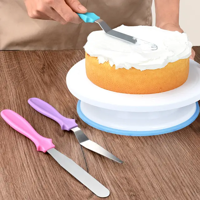 Thumbnail: Stainless Steel 3pc Cake Spatula set