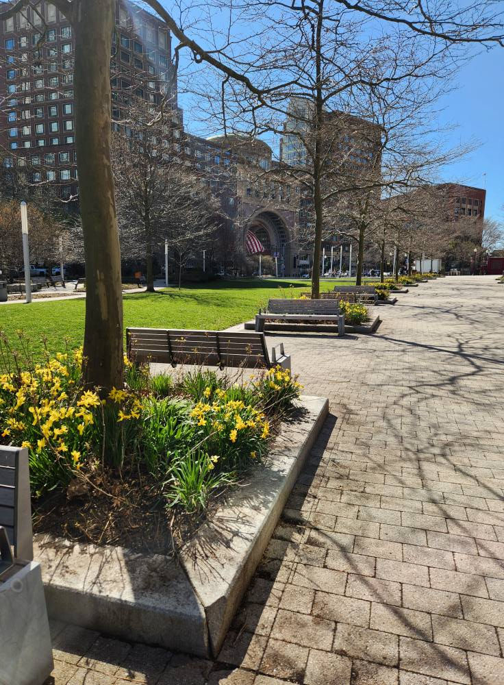 Boston Rose Kennedy Greenway in the Spring