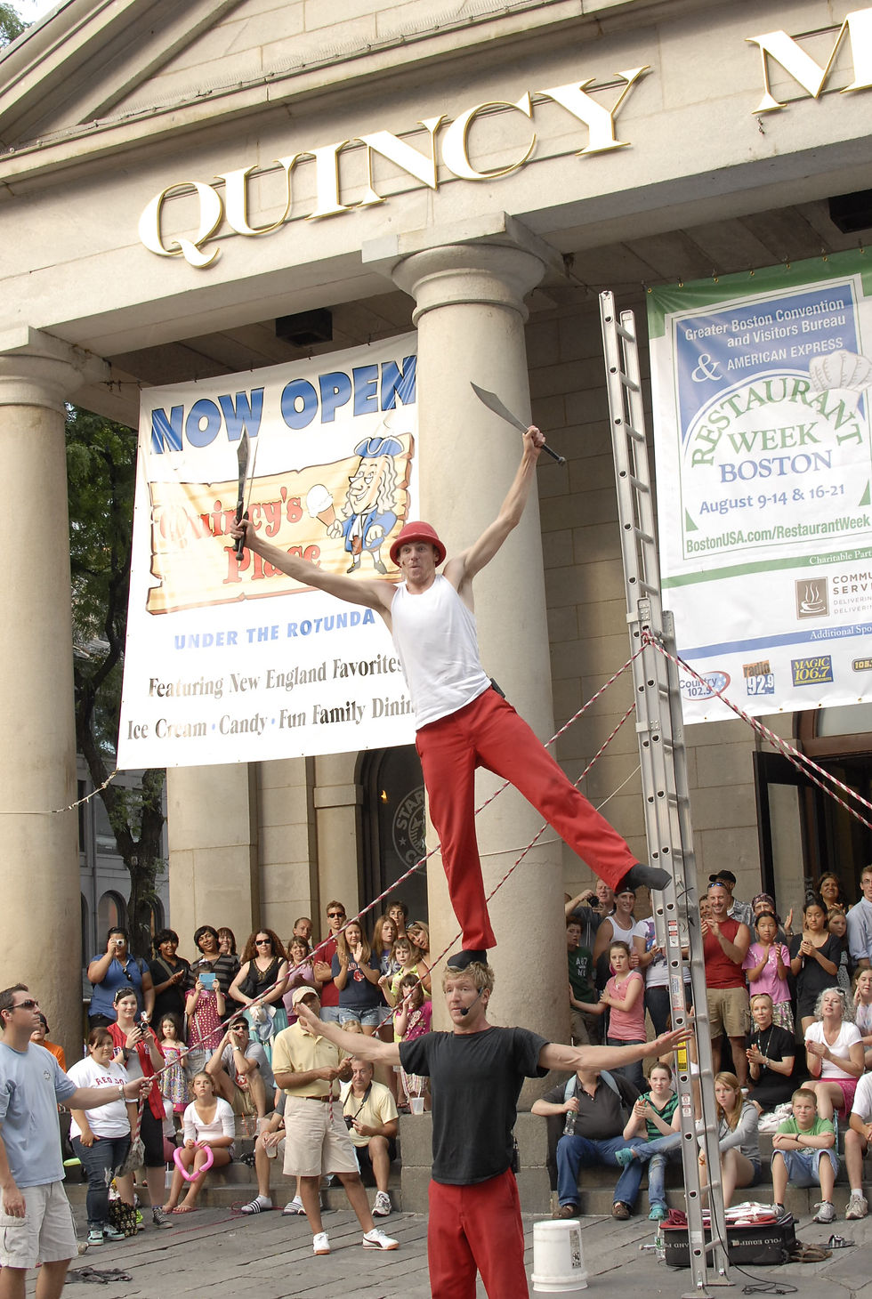 Entertainers at Quincy Market in Boston