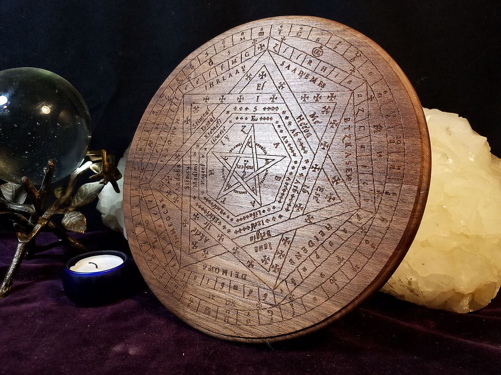 Thumbnail: Solid Wood Sigillum Dei Aemeth - Engraved, John Dee