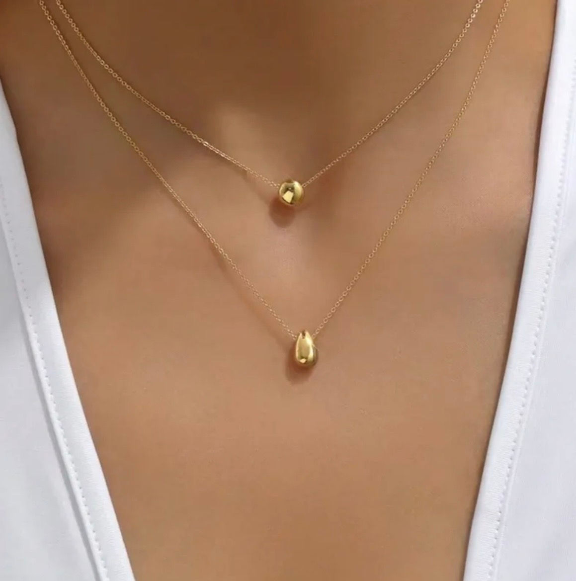 Luna Drop Layered Necklace